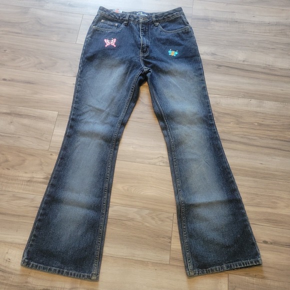 Wild Secret Jeans‎ Womens Size 14 Blue Flared Denim - Picture 1 of 14